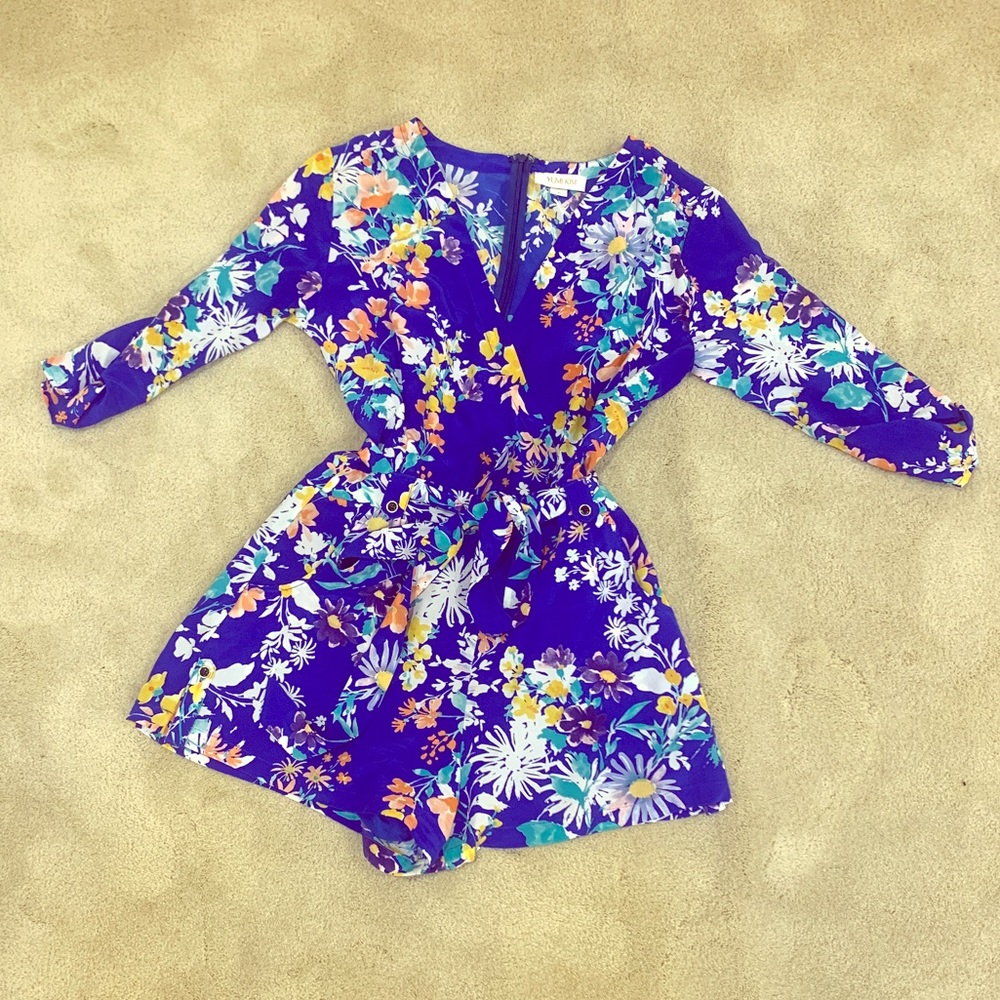 Yumi Kim Romper - Silk blue floral